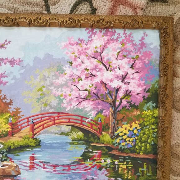 Paint By Numbers Artwork 2 Cheerful Paintings in Antique Gilded Frames - Picture 4 of 15